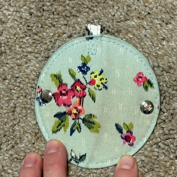 Vera Bradley Floral Blue and Pink Cord Holder with Key Ring - Picture 4 of 5